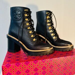 Size 7 Tory Burch Lug boots - brand new in box